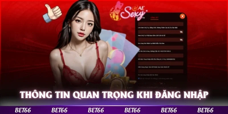 Thông tin quan trọng cần biết khi đăng nhập Bet66